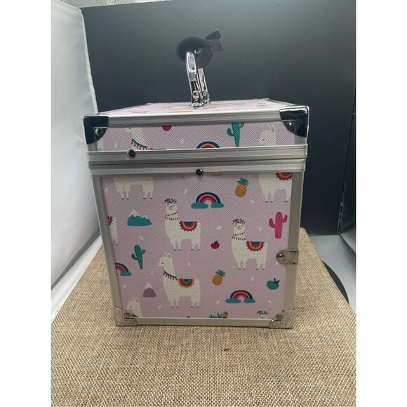 NEW RAINBOW ALPACA PATTERN JEWELRY MAKEUP CASE 82Z GIRLS - Picture 10 of 13